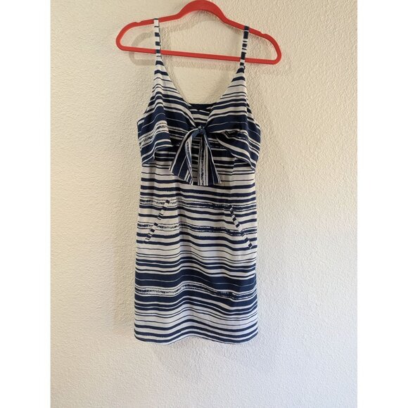CAbi Nautical Navy & White Knot Dress #5264 Size Small - Picture 3 of 10